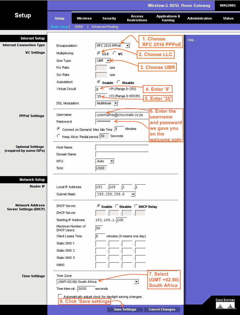 settings screenshot