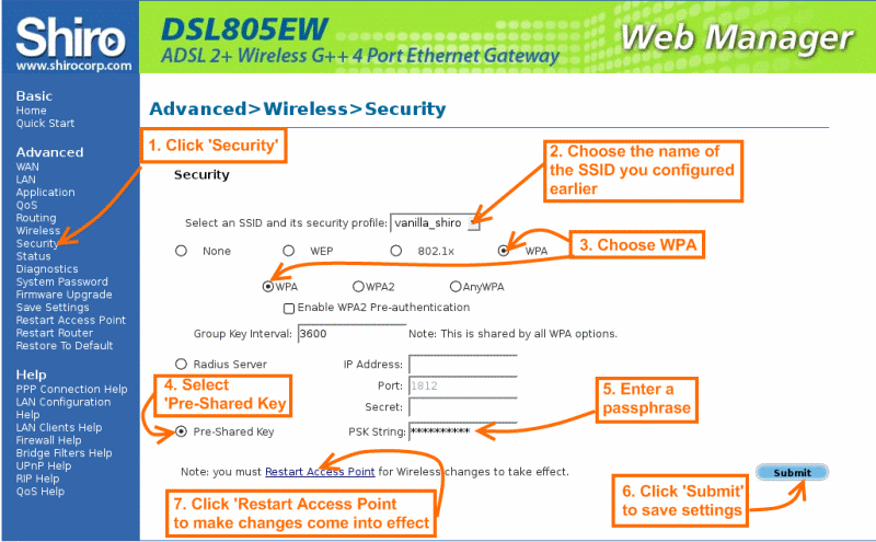 wireless security screenshot